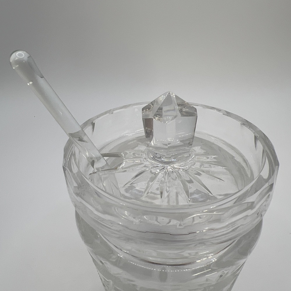 Vintage Glass Mustard, Honey or Jam Condiment Jar with Lid And Spoon - Picture 8 of 8
